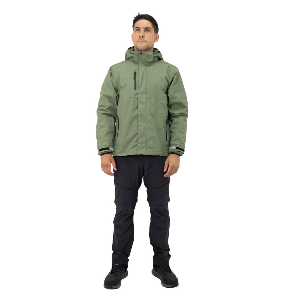 Parka 3 en 1 Reno Hombre color verde oliva – vista 2