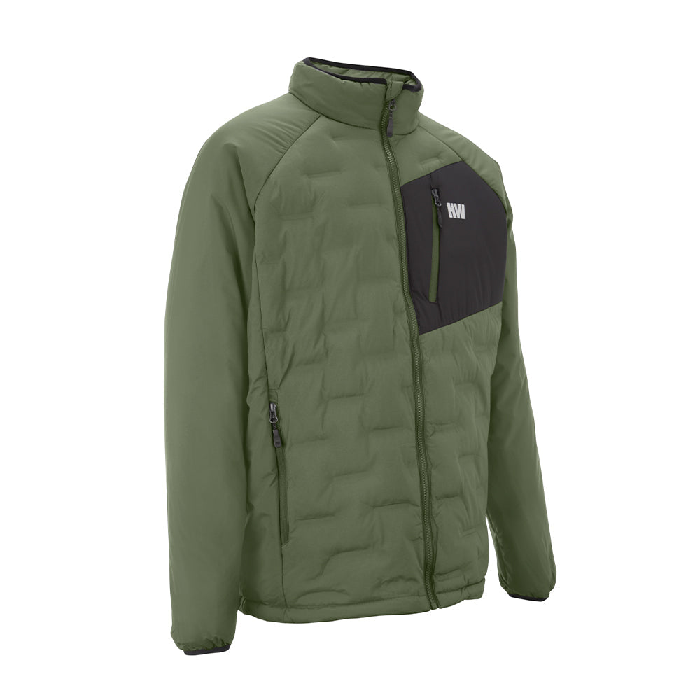 Parka Insulada Explorer sin Gorro Hombre color verde oliva – vista 2