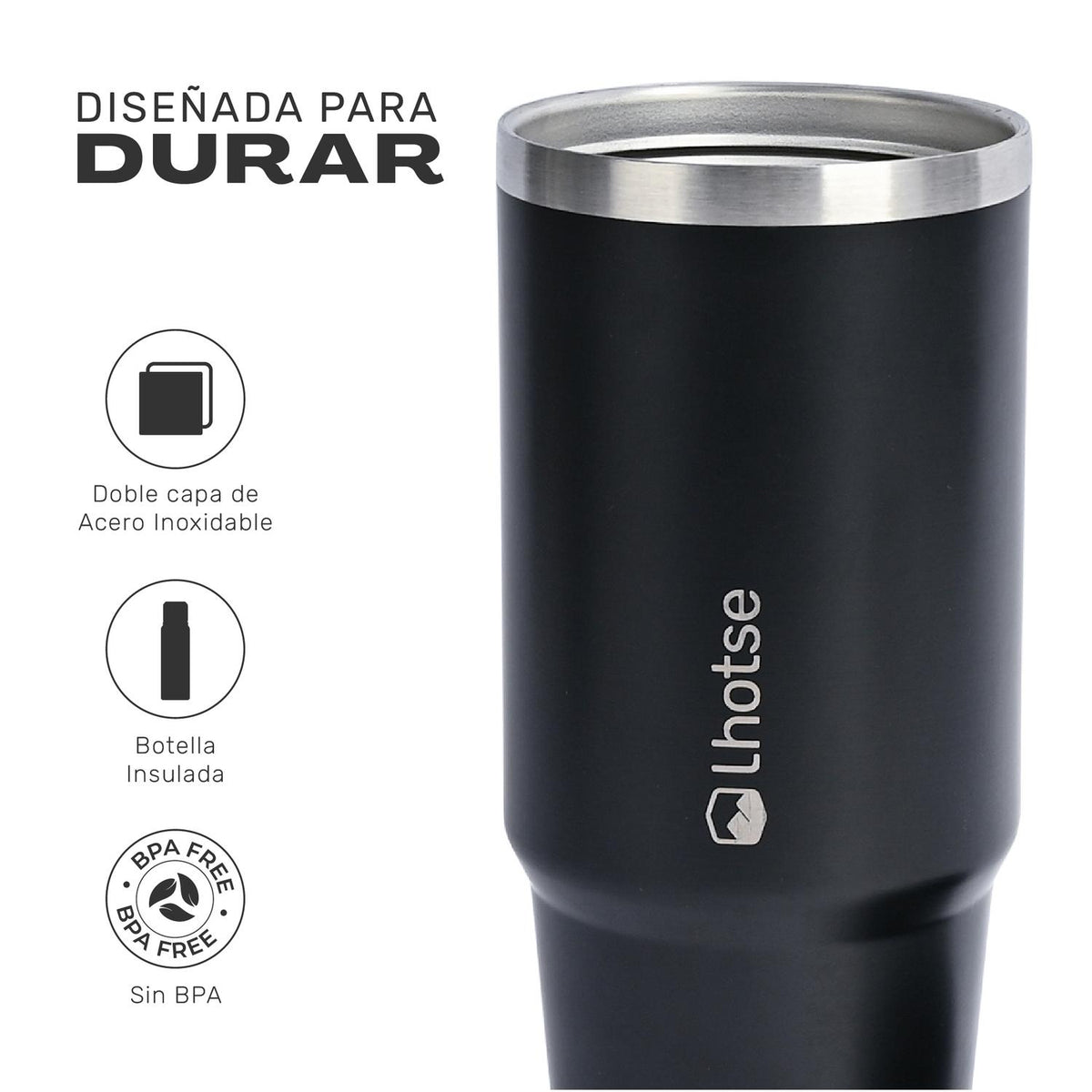 Botella Térmica Travel Mug 900 ml Lhotse color negro