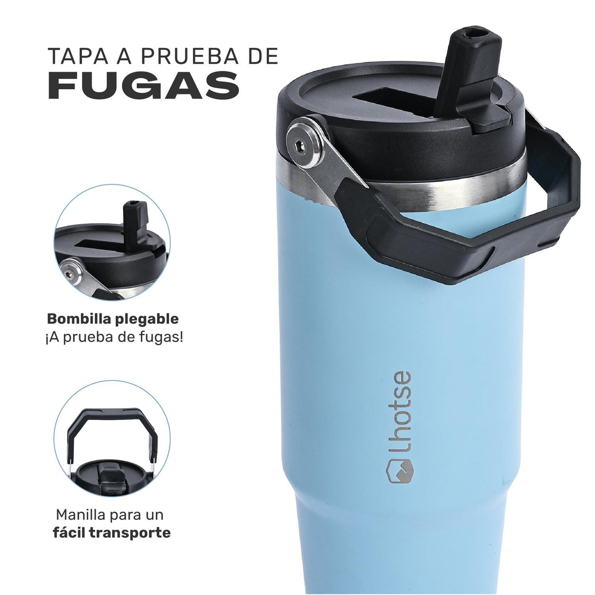 Botella Térmica Travel Mug 900 ml Lhotse color azul