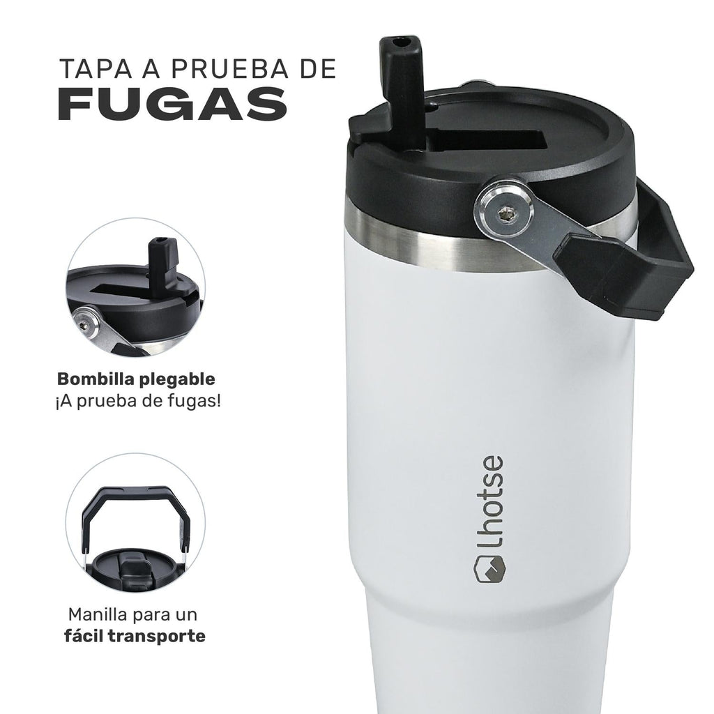 Botella Térmica Travel Mug 900 ml Lhotse color blanco