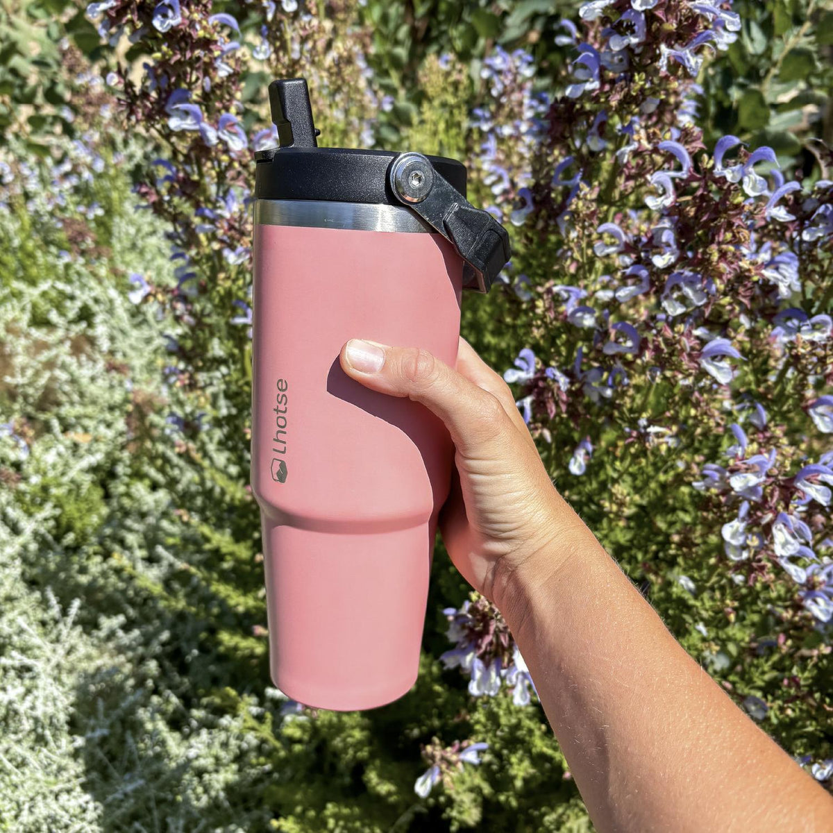 Botella Térmica Travel Mug 900 ml Lhotse color rosado