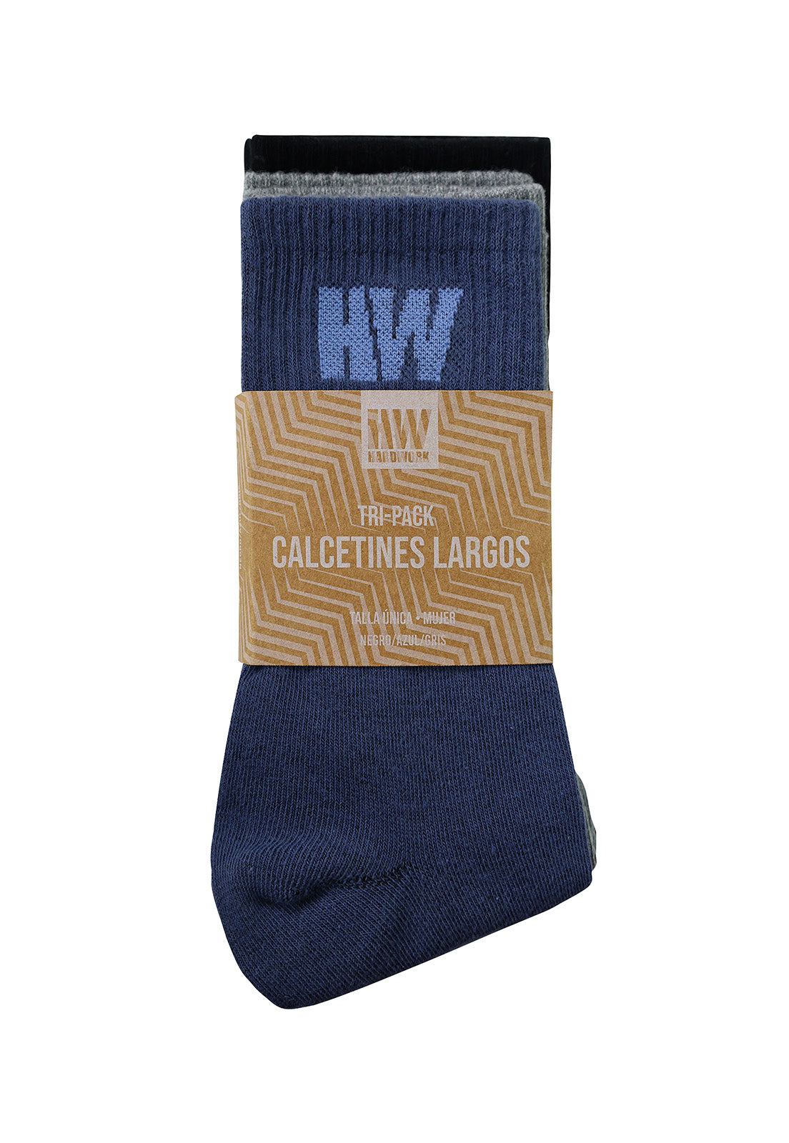 Calcetines largos de algodón Hardwork para mujer – otro ángulo