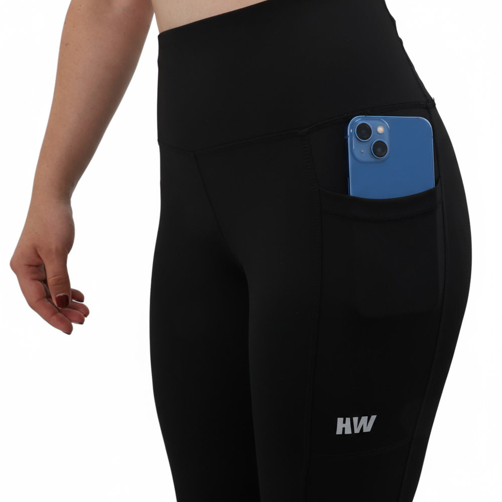 Calza Biker Hardwork para mujer color negro – otro ángulo