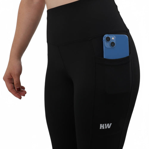 Calza Biker Hardwork para mujer color negro – otro ángulo