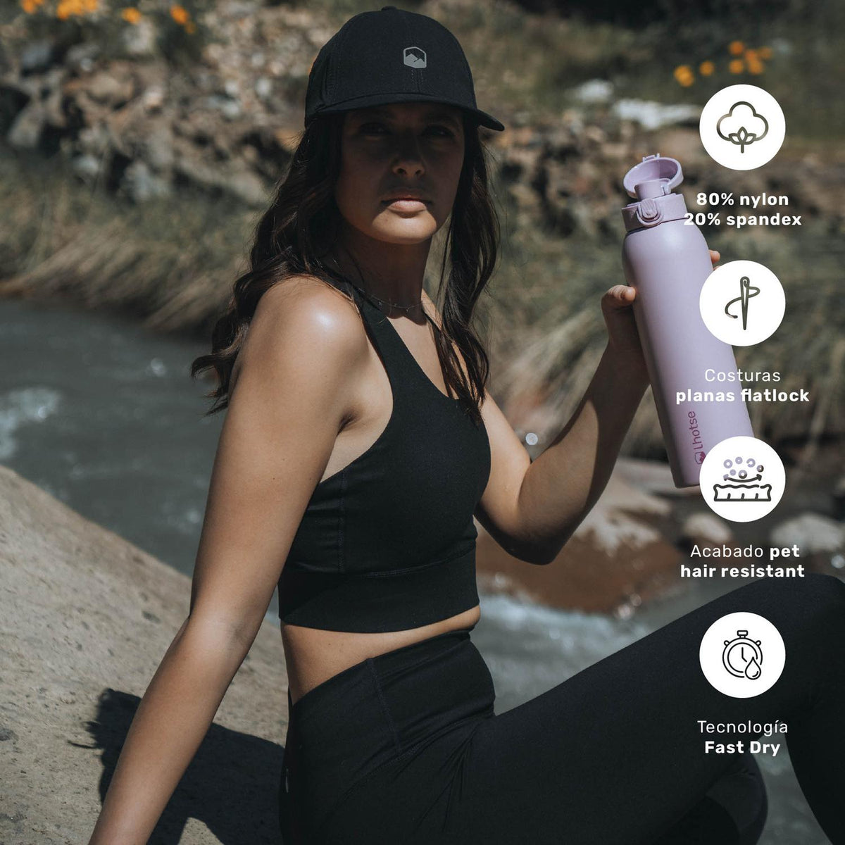 Calza Legging Bergenia Mujer Lhotse color negro