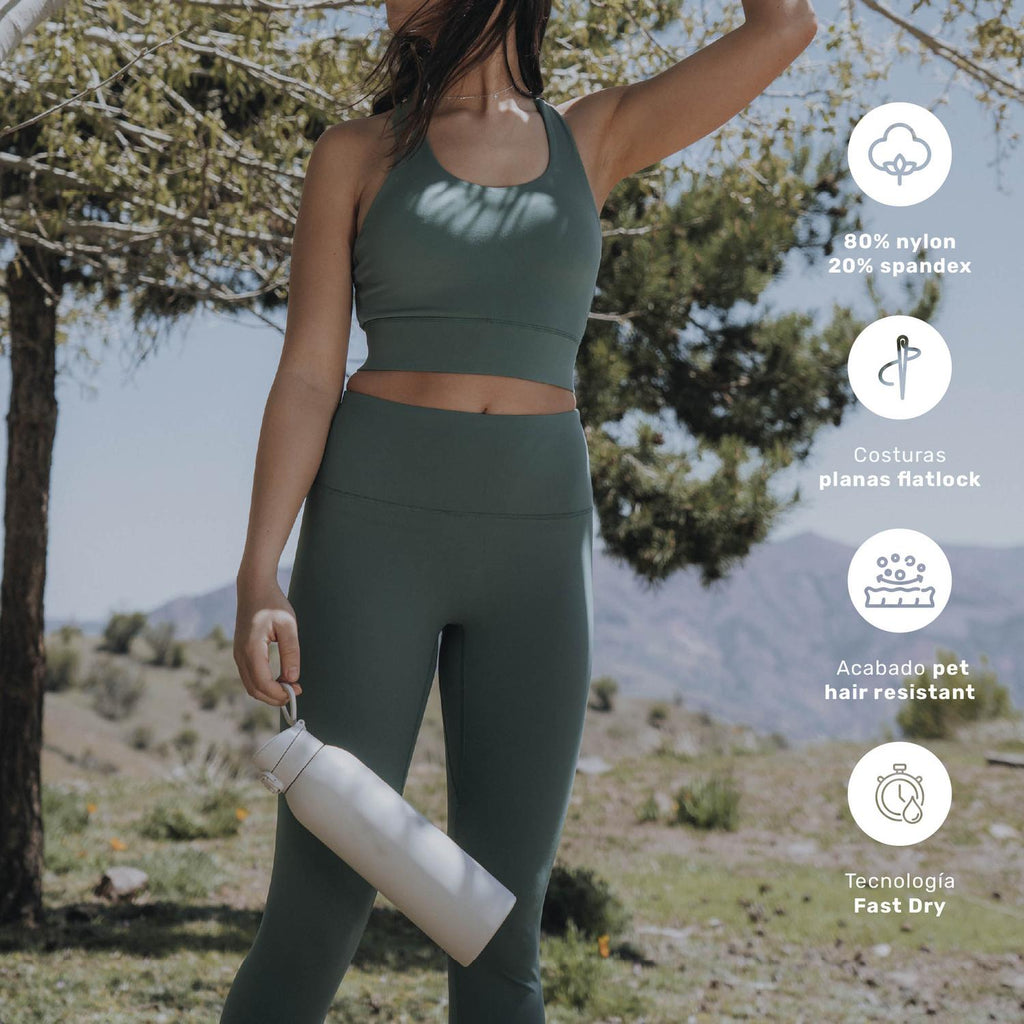 Calza Legging Bergenia Mujer Lhotse color verde