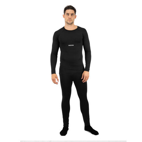 Calza térmica Patagonia Spandex Hardwork para hombre color negro