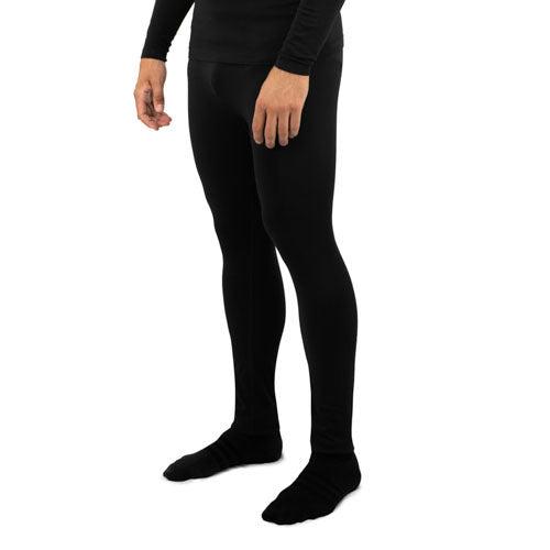 Calza térmica Patagonia Spandex Hardwork para hombre color negro – detalle de la prenda