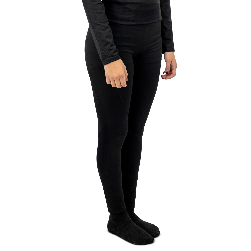 Calza térmica Patagonia Spandex Hardwork para mujer color negro – otro ángulo
