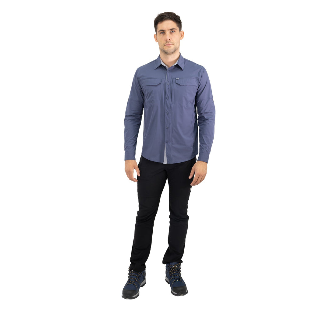 Camisa Antakari Hardwork para hombre color azul