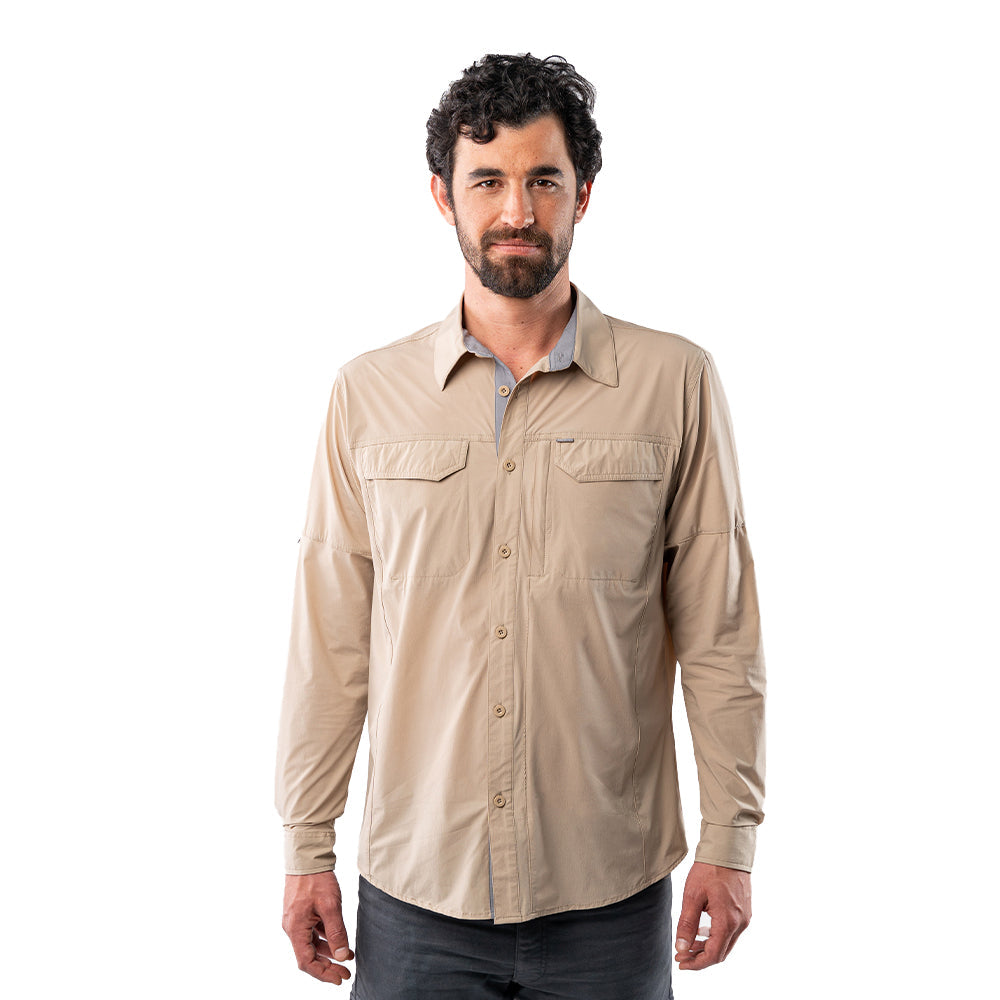 Camisa Antakari Hardwork para hombre color beige