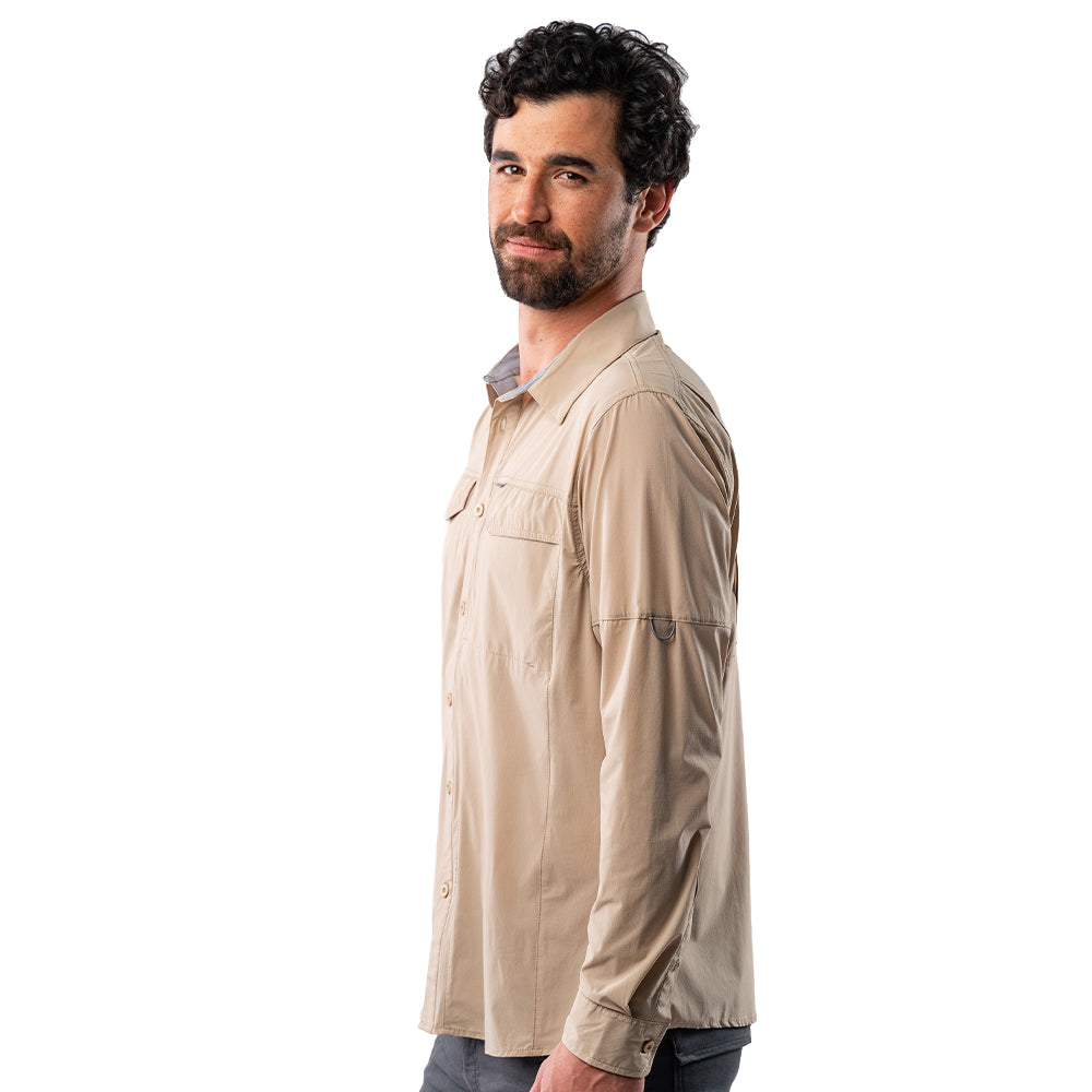 Camisa Antakari Hardwork para hombre color beige