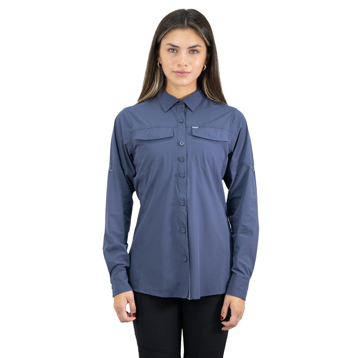 Camisa Antakari Hardwork para mujer color azul