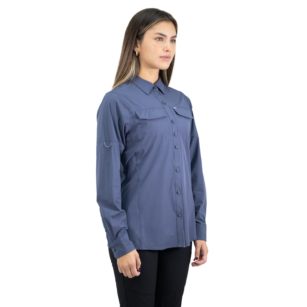 Camisa Antakari Hardwork para mujer color azul