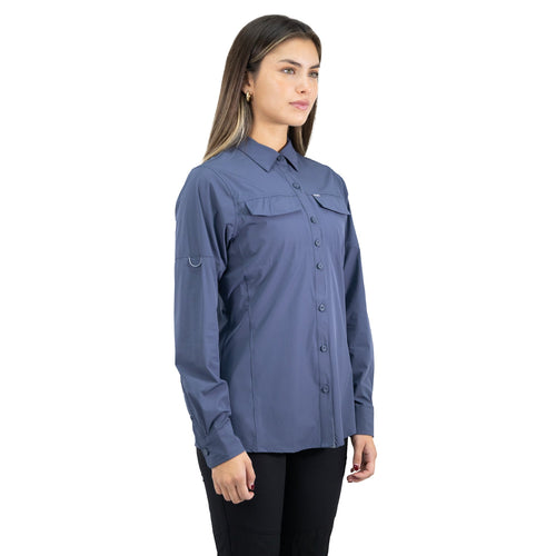 Camisa Antakari Hardwork para mujer color azul