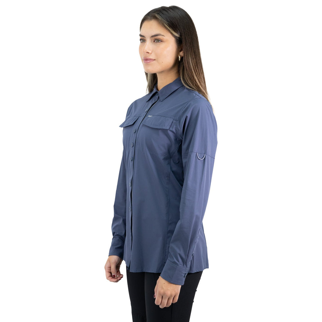 Camisa Antakari Hardwork para mujer color azul