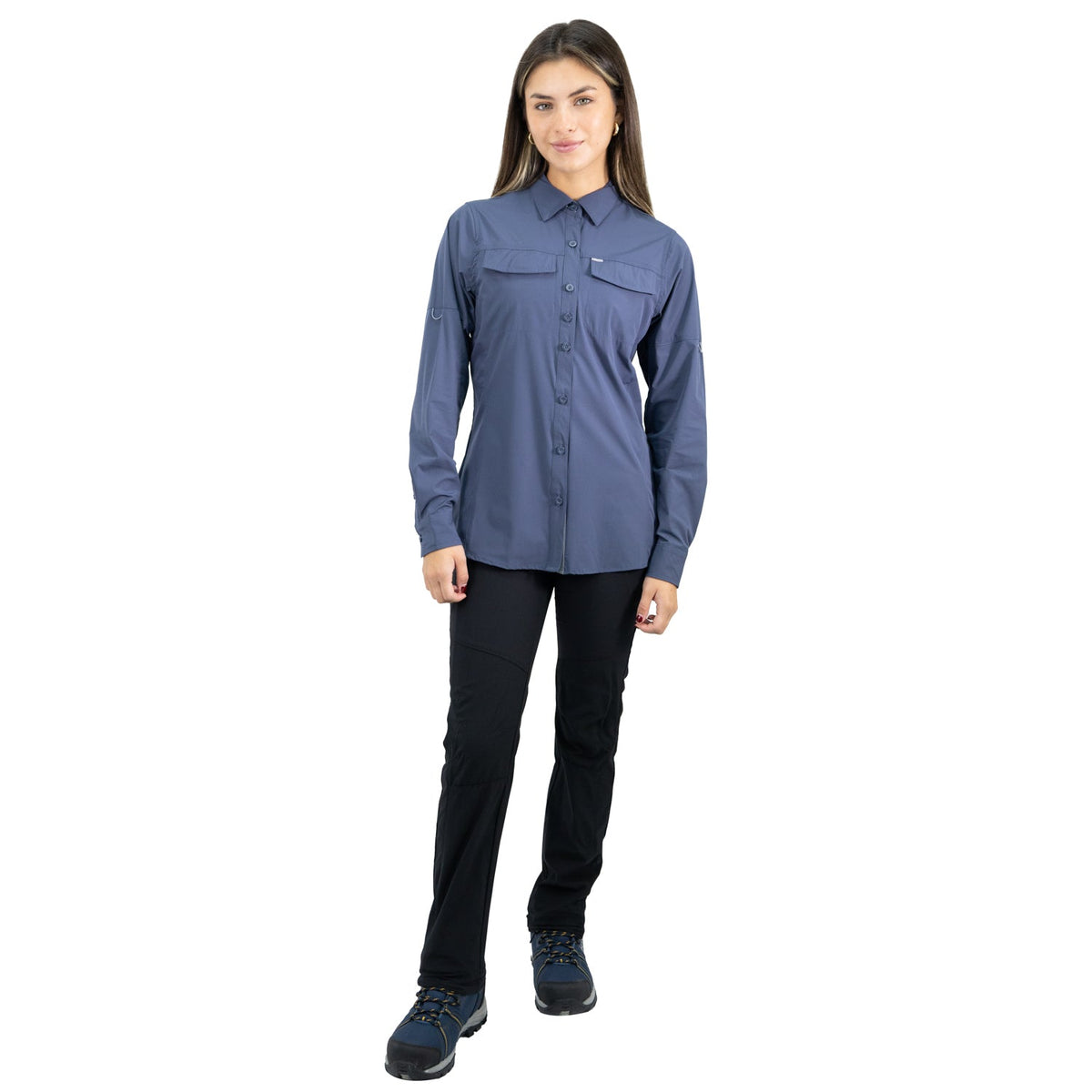 Camisa Antakari Hardwork para mujer color azul