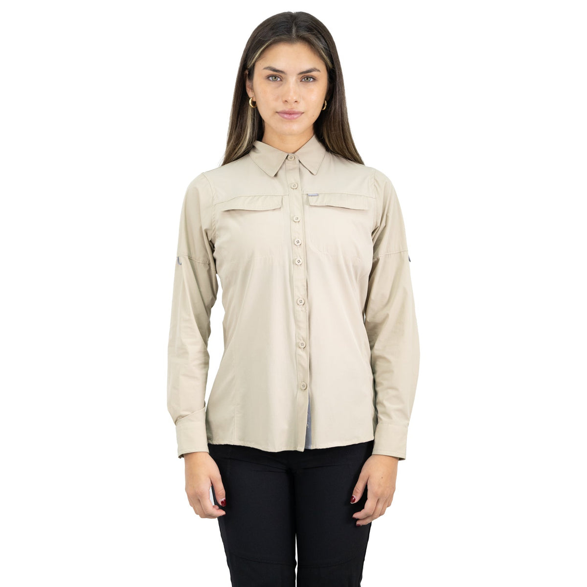 Camisa Antakari Hardwork para mujer color beige