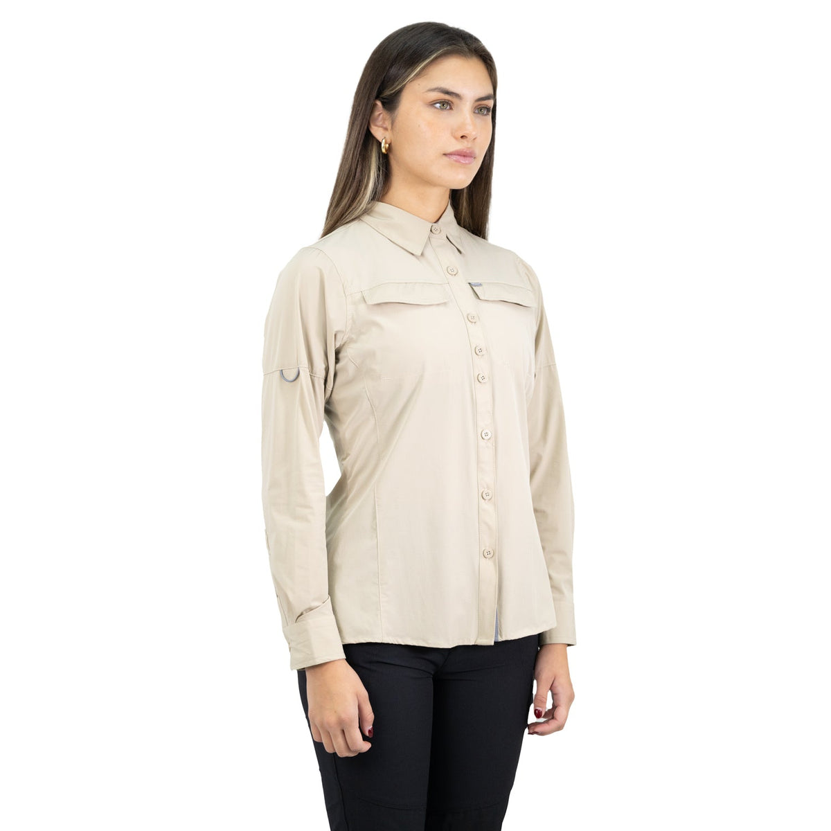Camisa Antakari Hardwork para mujer color beige