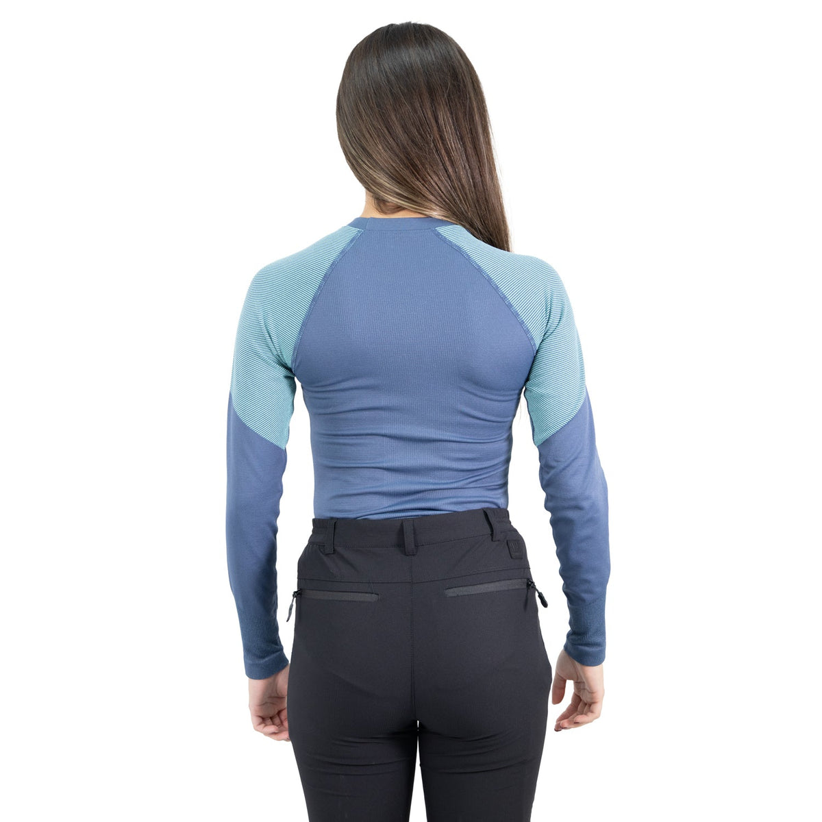 Camiseta primera capa Ecopper Hardwork para mujer color azul – vista 4