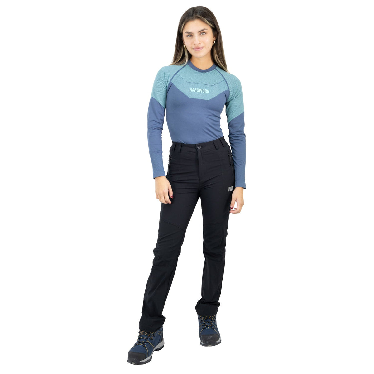 Camiseta primera capa Ecopper Hardwork para mujer color azul – vista 5