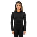 Camiseta térmica Patagonia Spandex Hardwork para mujer color negro