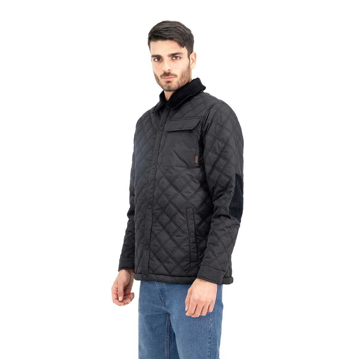 Chaqueta Hunter Quebec para hombre color negro – detalle de la prenda