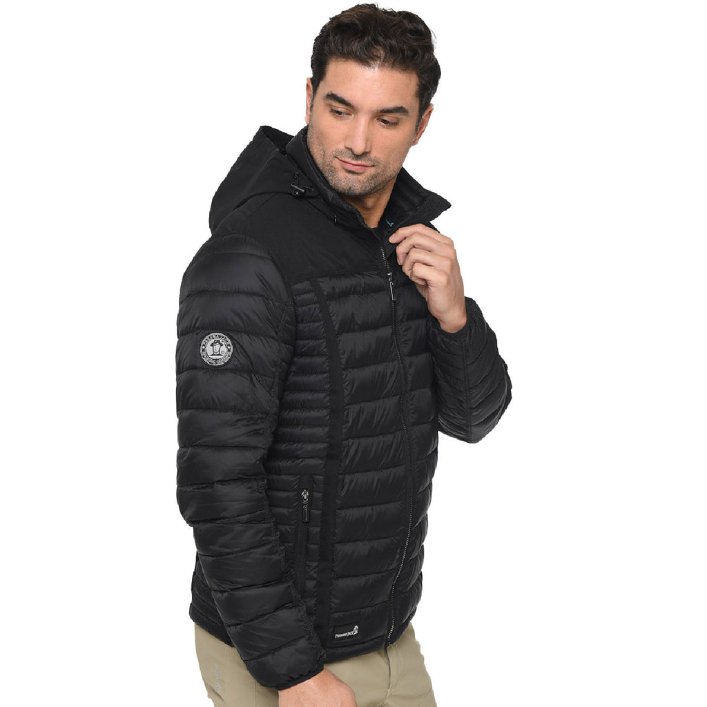 Chaqueta Nebraska Panama Jack para hombre color negro – otro ángulo