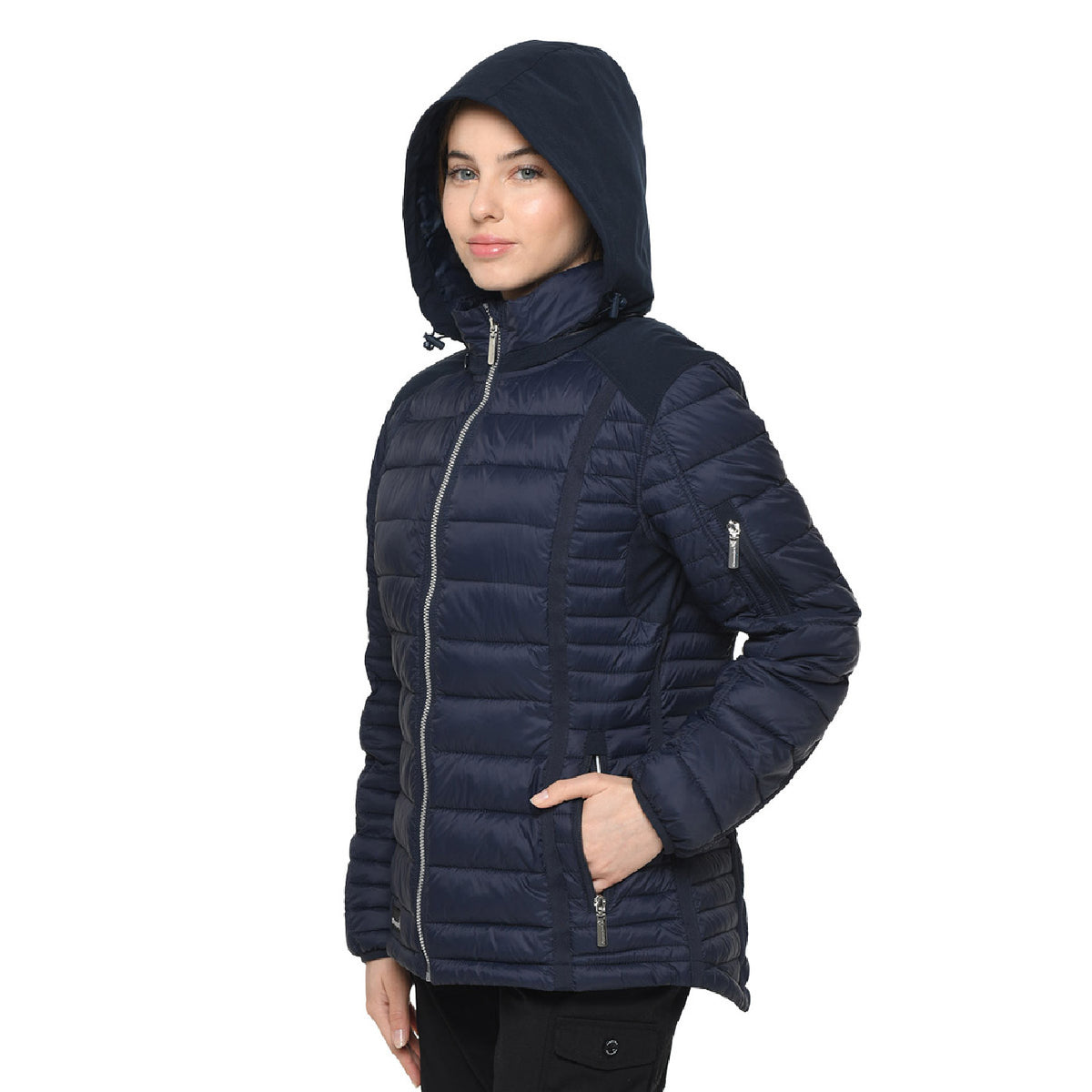 Chaqueta Nebraska Panama Jack para mujer color azul – otro ángulo