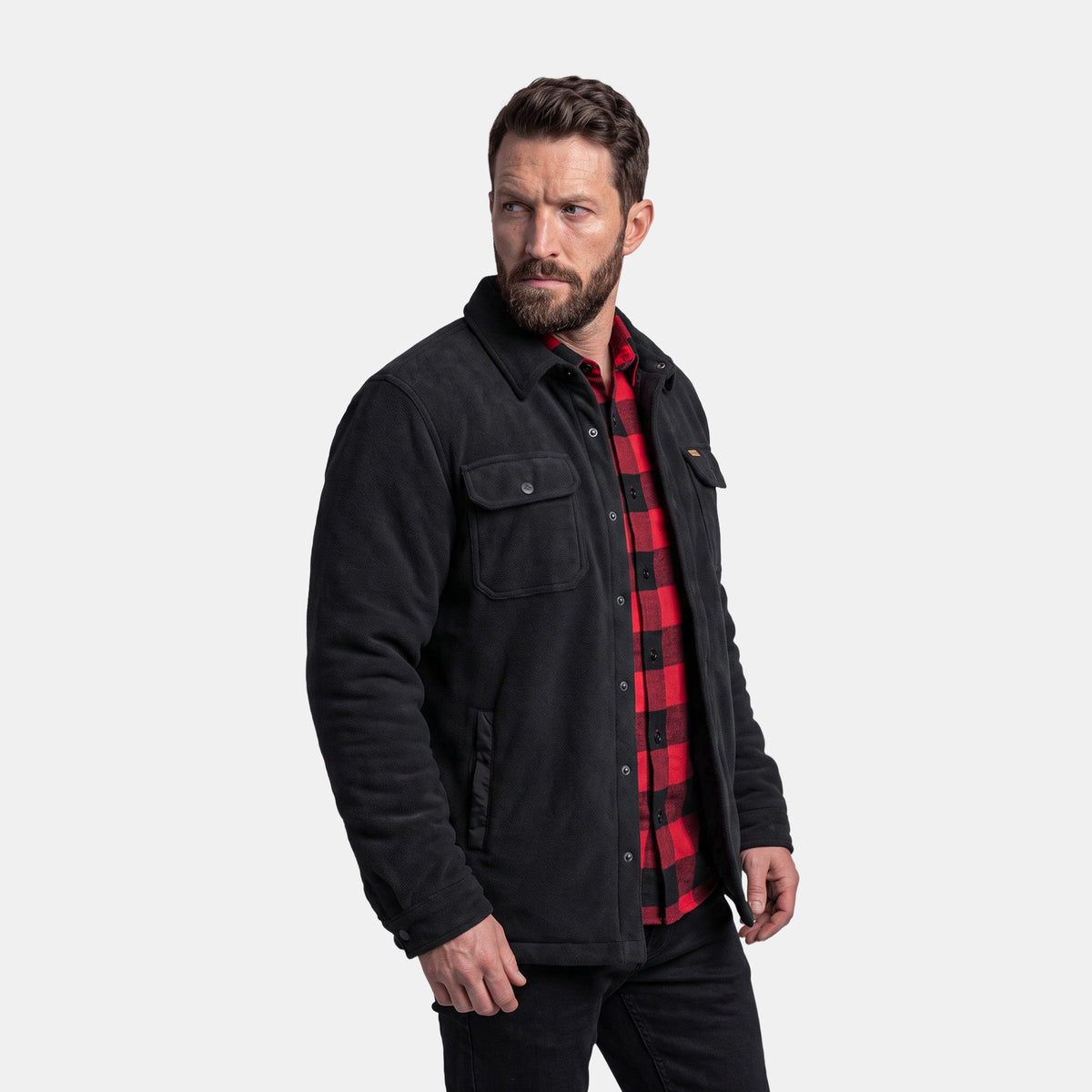 Chaqueta polar Grizzly Quebec para hombre color negro