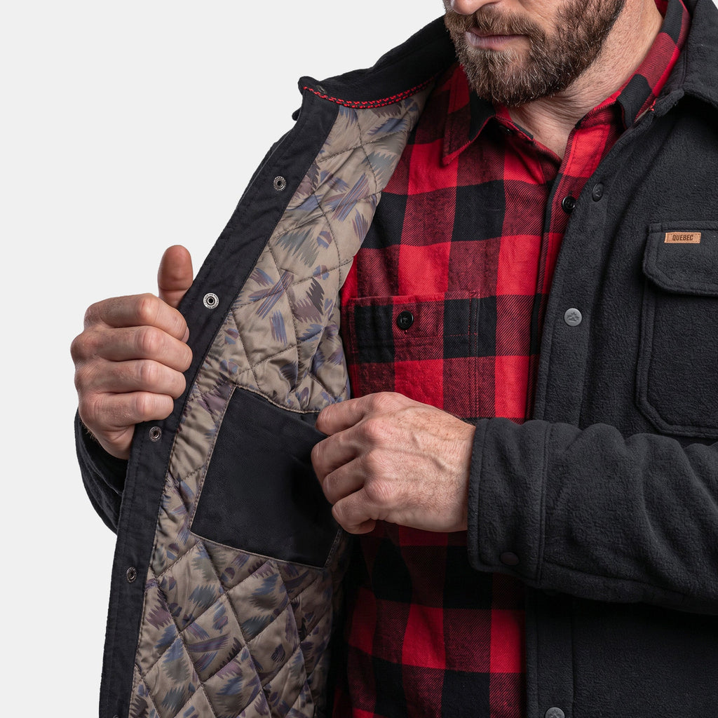 Chaqueta polar Grizzly Quebec para hombre color negro