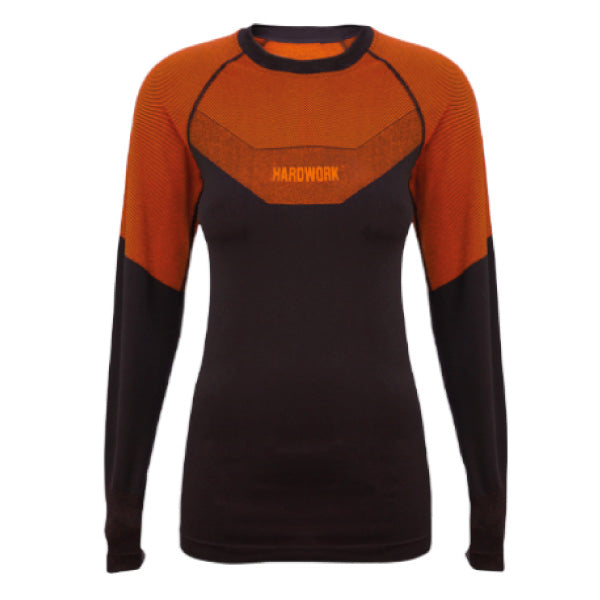 Conjunto interior térmico Ecopper Hardwork para mujer color negro – otro ángulo