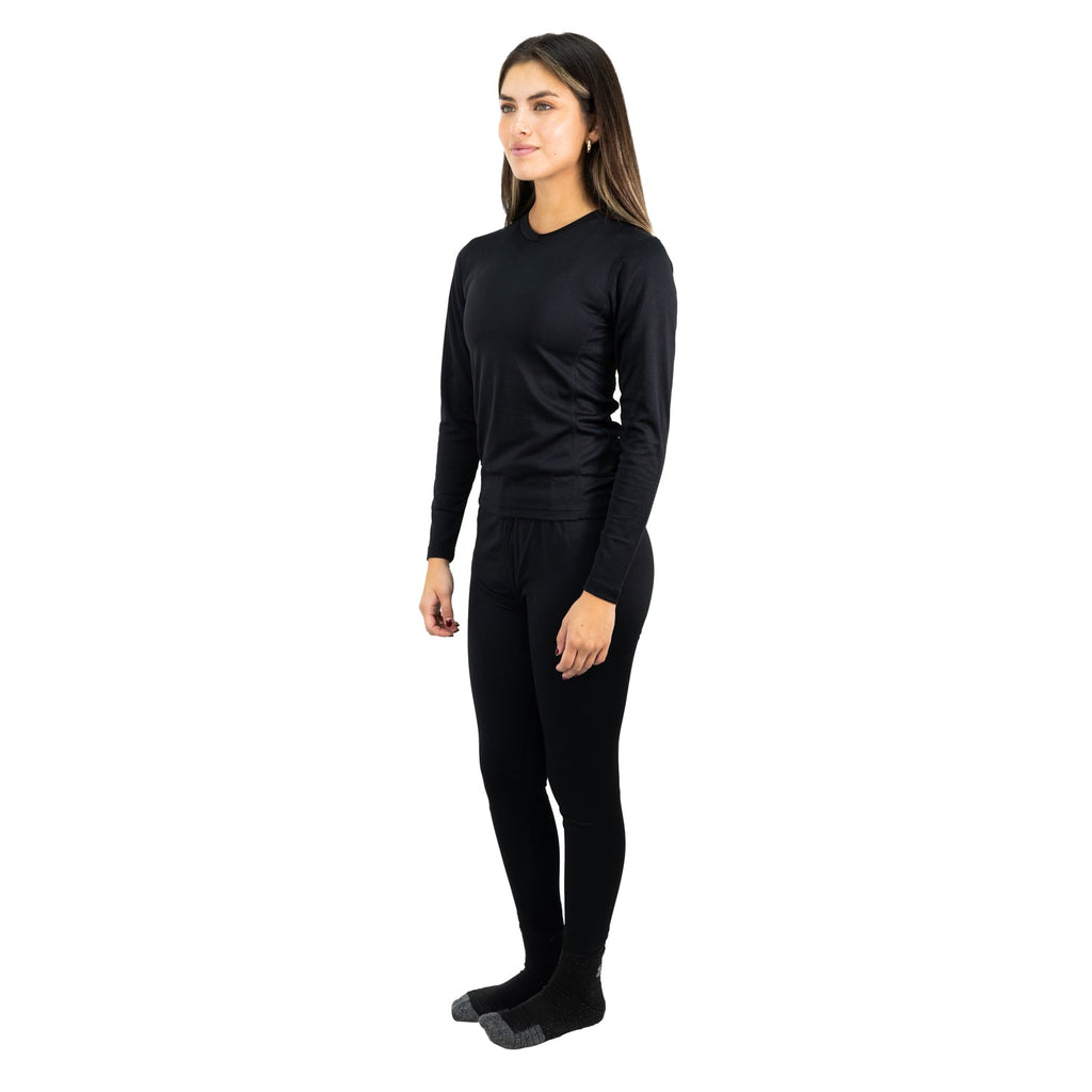 Conjunto interior térmico HDX Hardwork para mujer color negro – detalle de la prenda