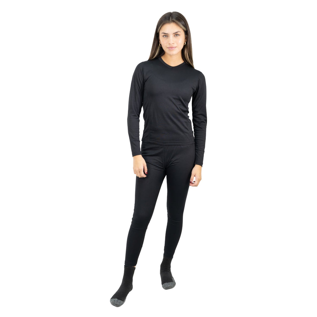 Conjunto interior térmico HDX Hardwork para mujer color negro – vista 4