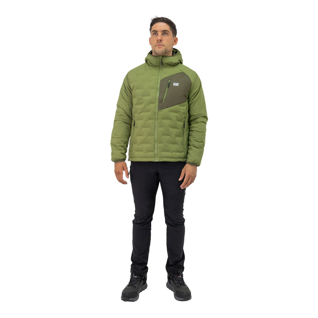 Parka Insulada Explorer Hombre color verde oliva – vista 2