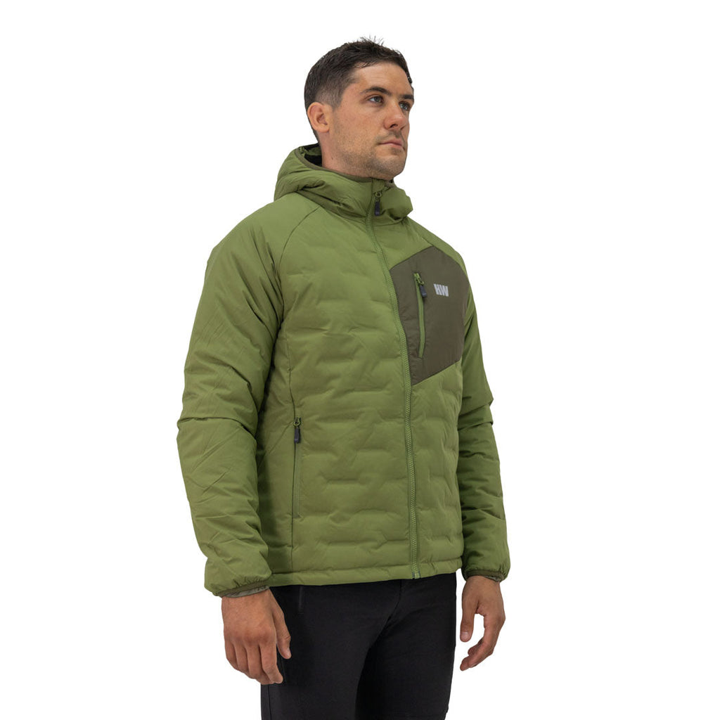 Parka Insulada Explorer Hombre color verde oliva – vista 3