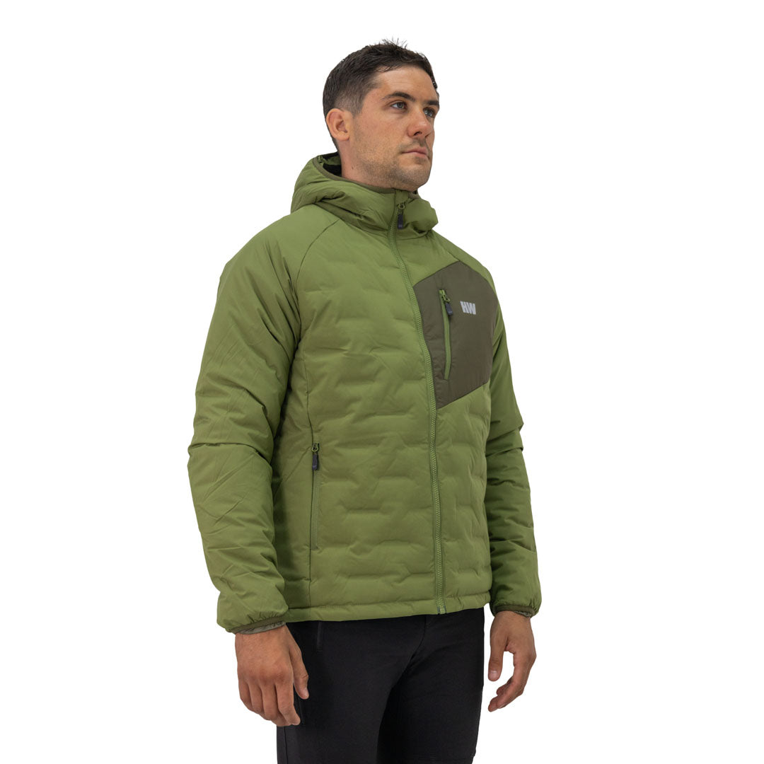 Parka Insulada Explorer Hombre color verde oliva – vista 3