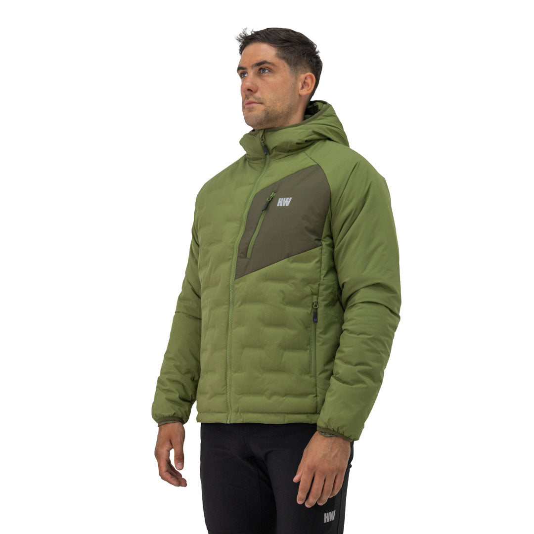 Parka Insulada Explorer Hombre color verde oliva – vista 4