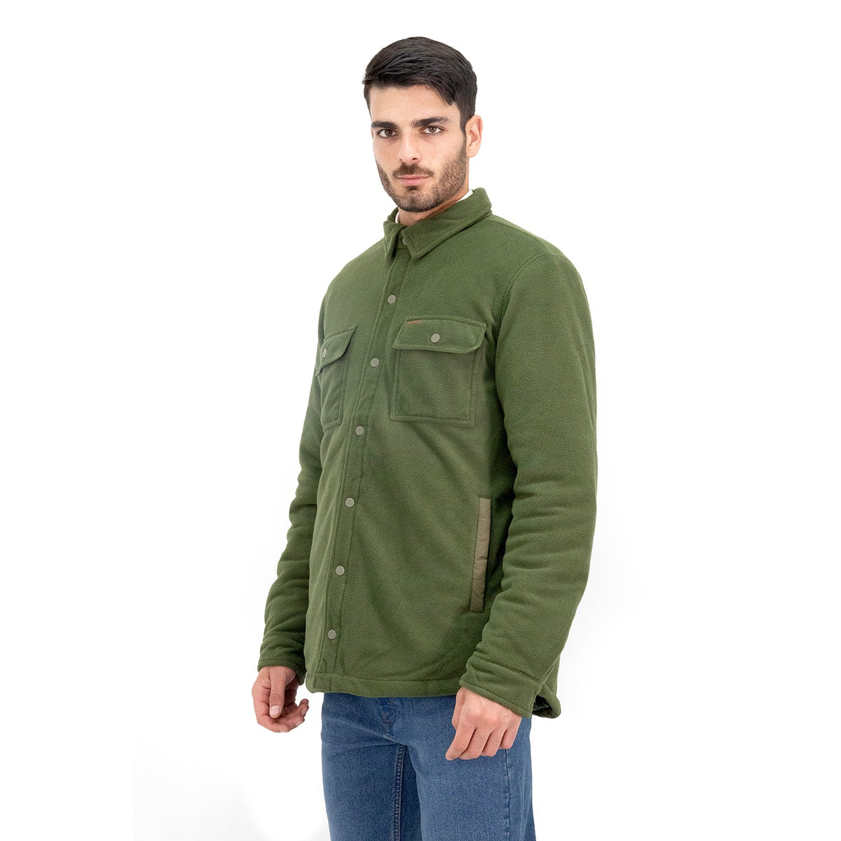 Chaqueta Polar Grizzly Hombre color verde oliva