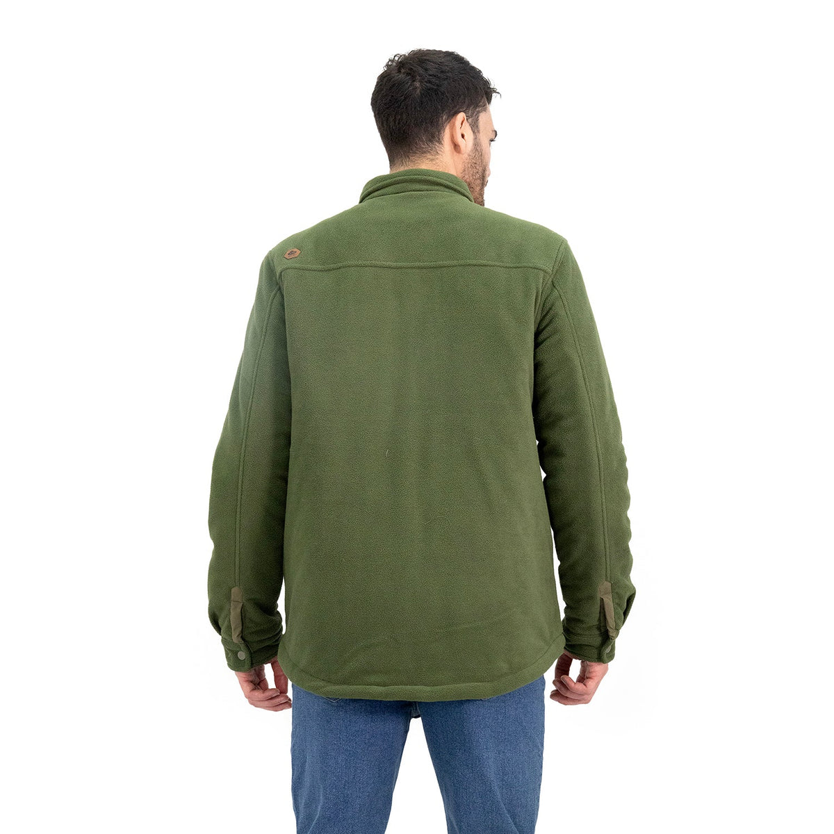 Chaqueta Polar Grizzly Hombre color verde oliva – vista 3