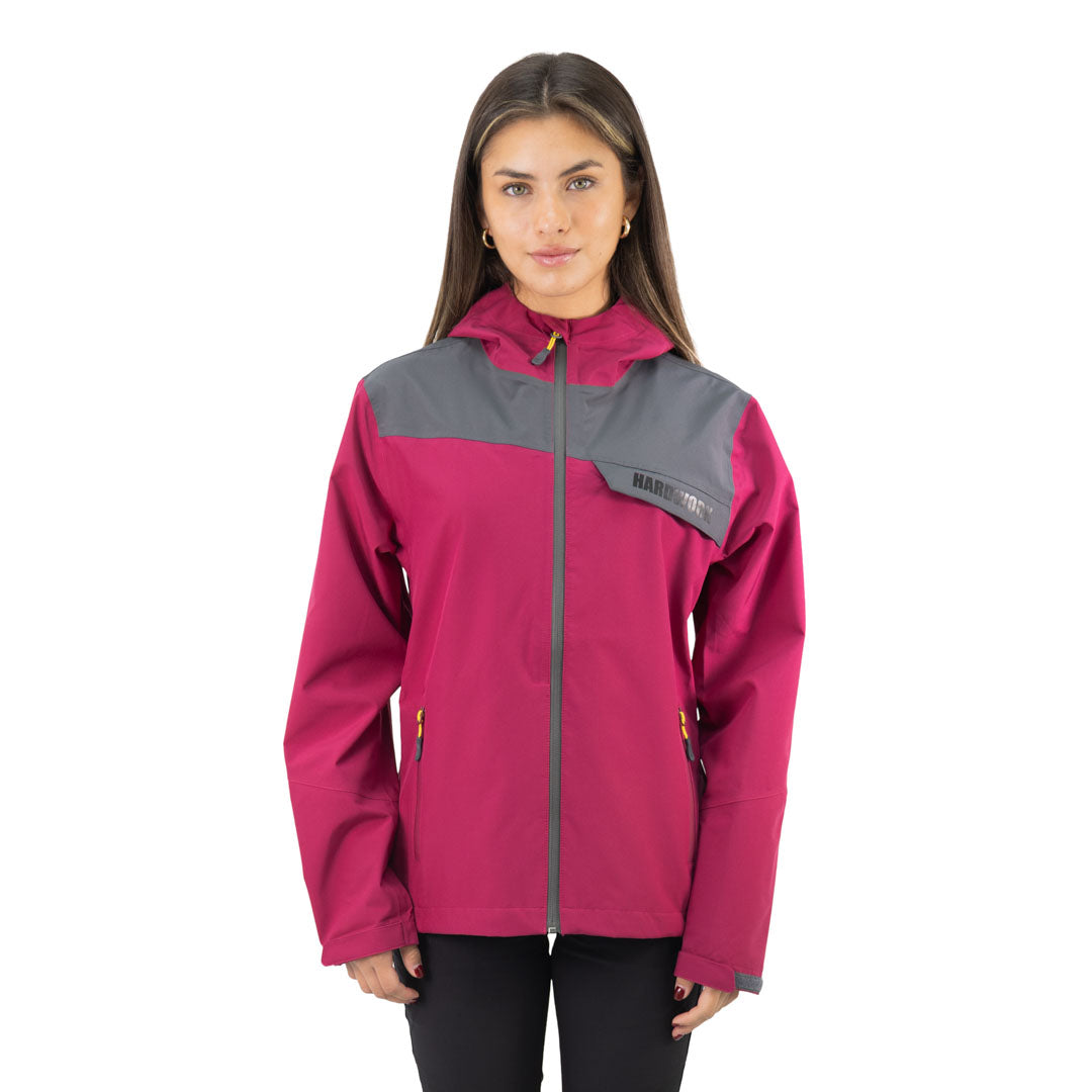 Hardshell Norway Hardwork para mujer color burdeo