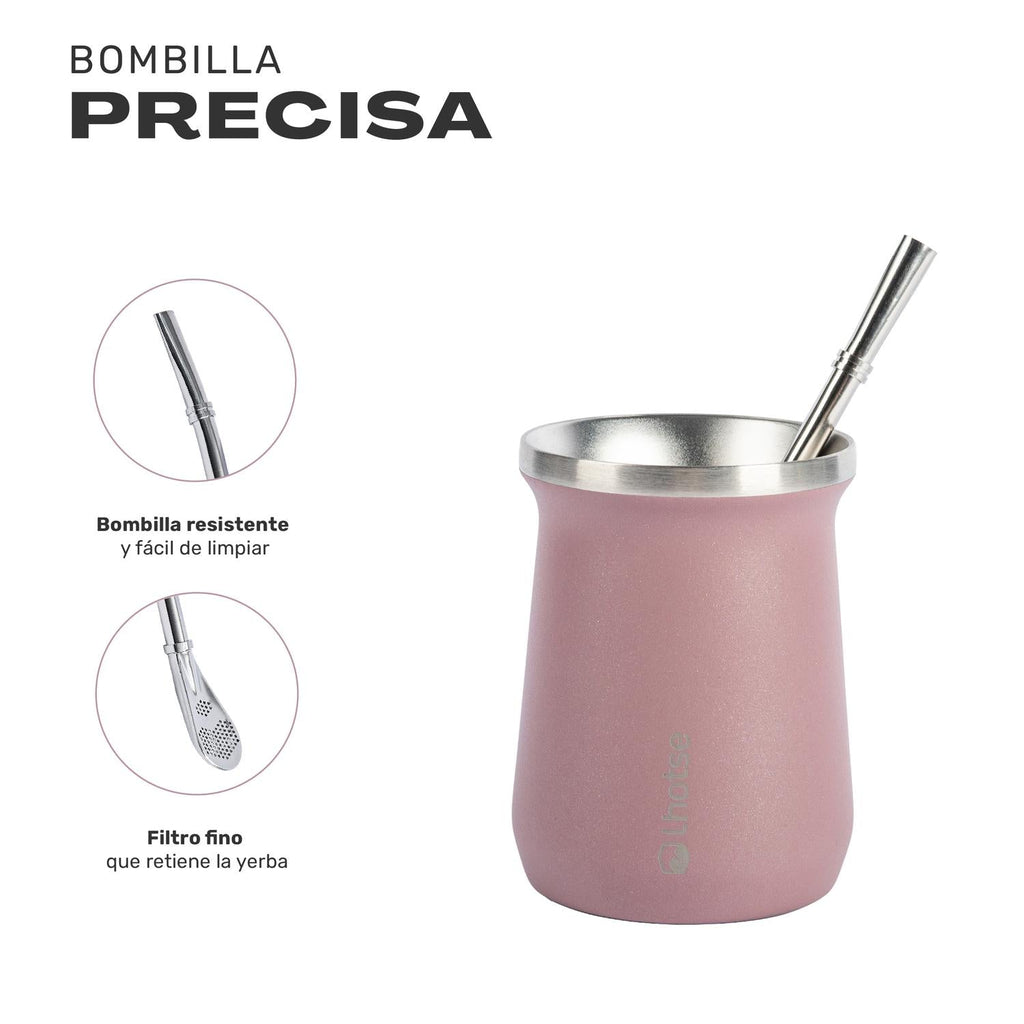 Matera Térmica con Bombilla Lhotse color rosa
