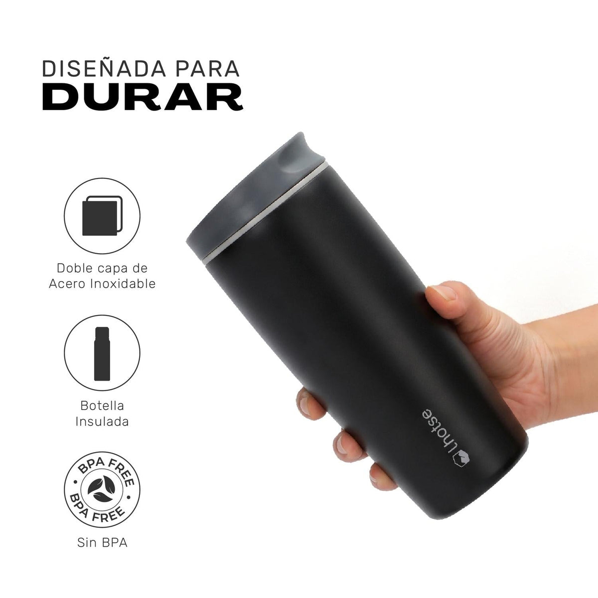 Pack 2 Vasos Térmicos Termicup 590 ml Negro y Rosa