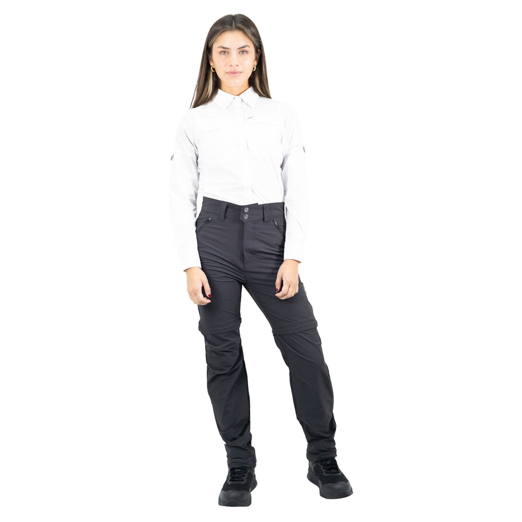 Pantalón desmontable Summit Hardwork para mujer color gris carbón