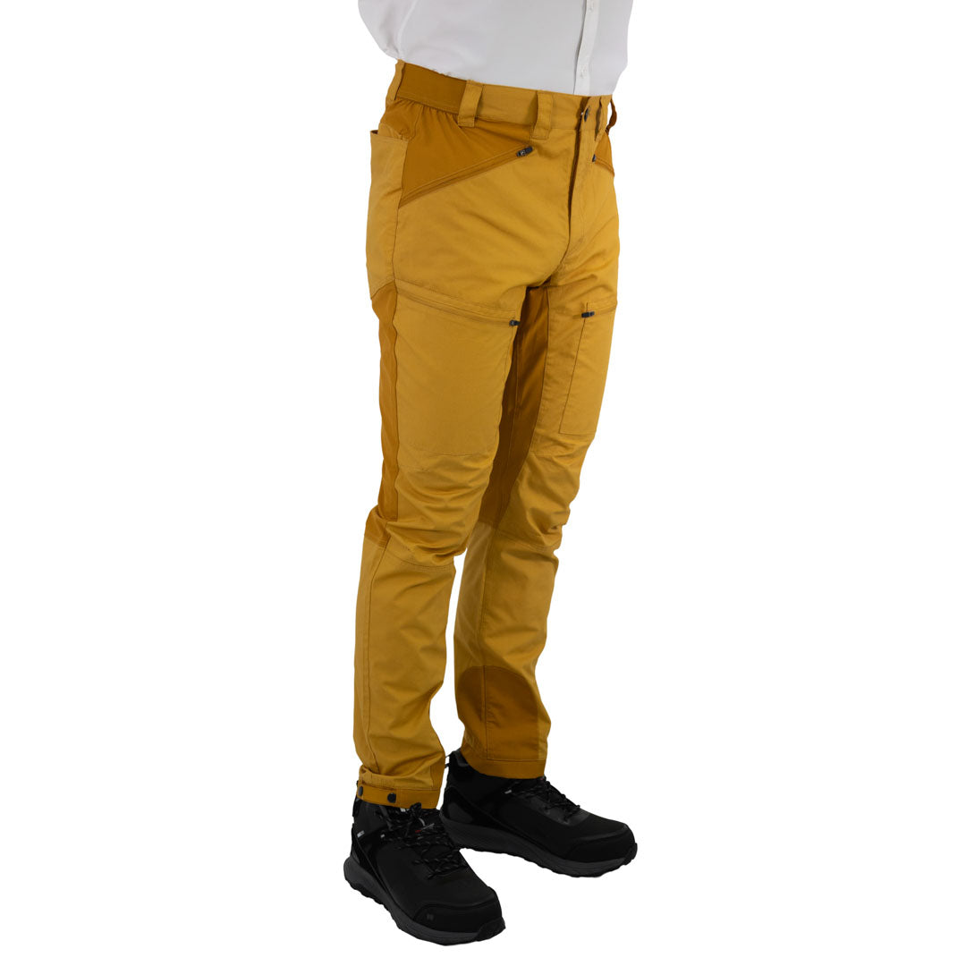 Pantalón outdoor Bryce Canyon Hardwork para hombre color mostaza – otro ángulo