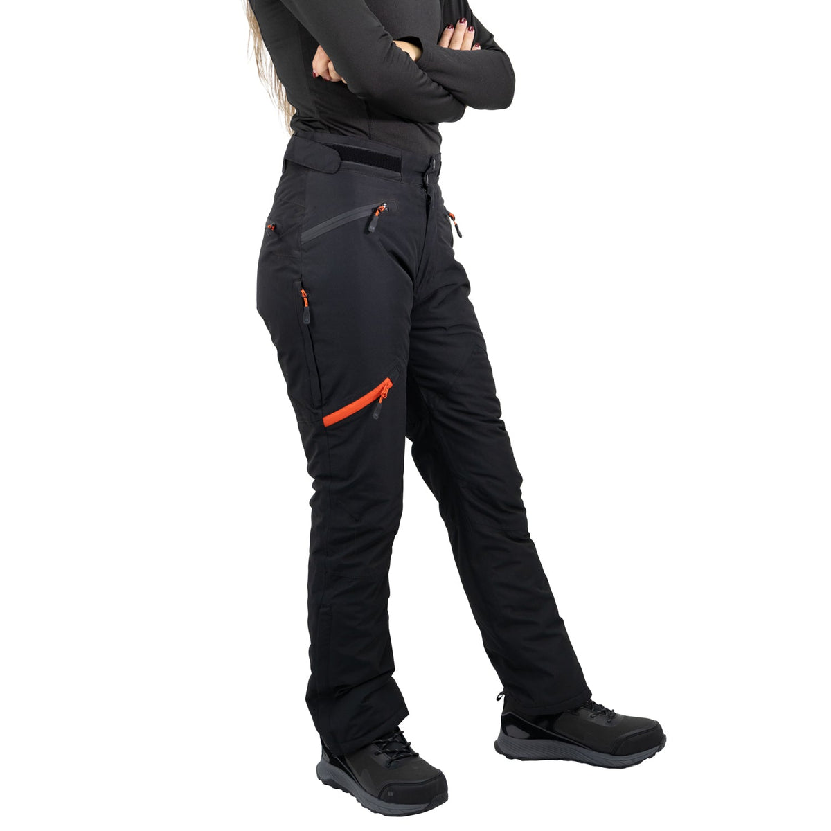 Pantalón térmico Iron Hardwork para mujer color negro – otro ángulo