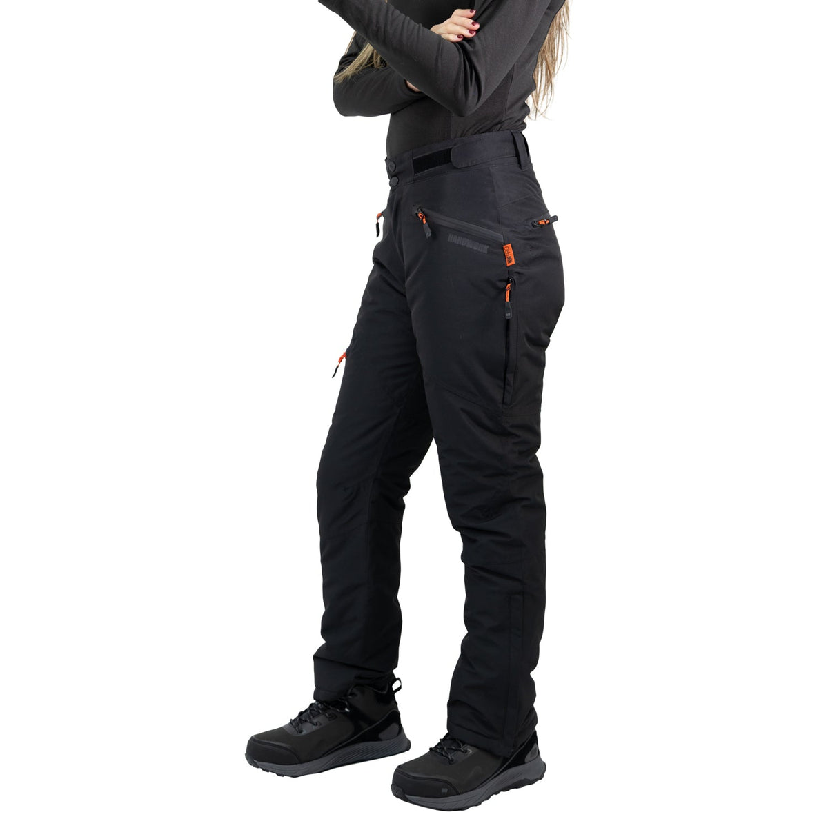 Pantalón térmico Iron Hardwork para mujer color negro – detalle de la prenda