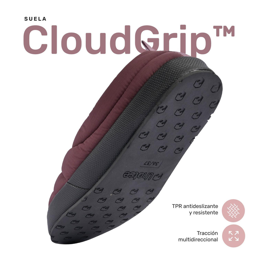 Pantufla Térmica Nimbus CloudGrip Lhotse color vino