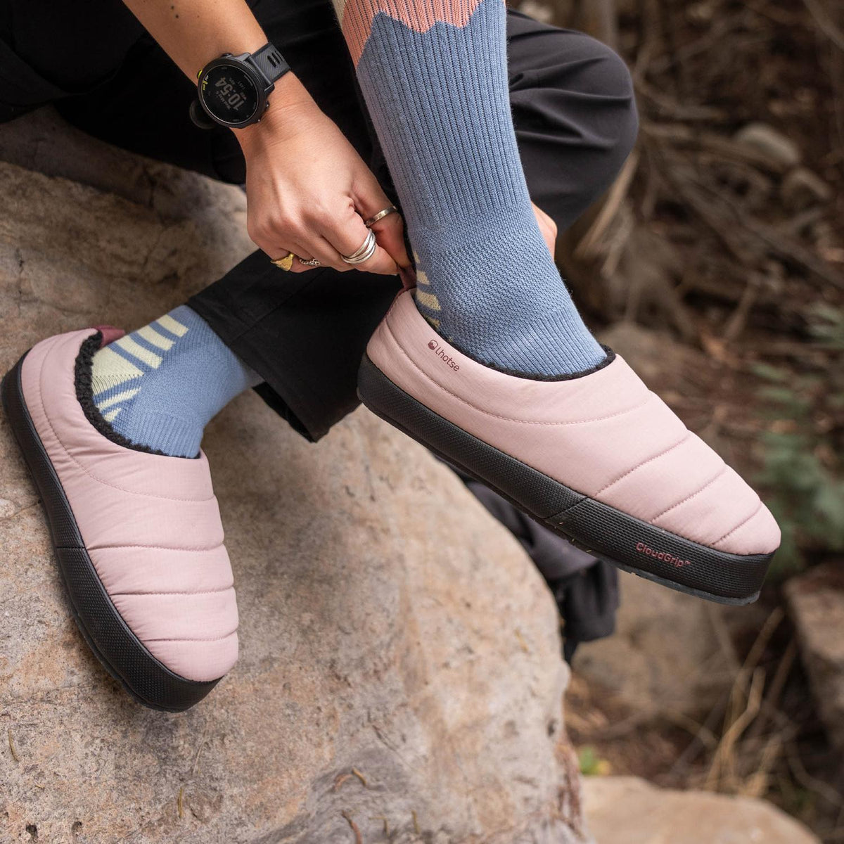 Pantufla Térmica Nimbus CloudGrip Lhotse color rosa